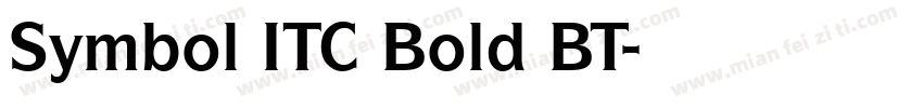 Symbol ITC Bold BT字体转换